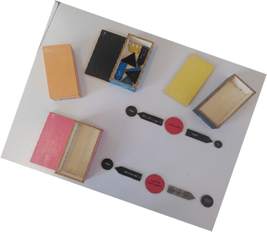 boite analyse de la phrase grammaire CFRP Montessori Anne Kolly